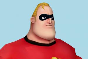 Mr Incredible disney, cartoon-character, character, cartoon, toony, male, man, people